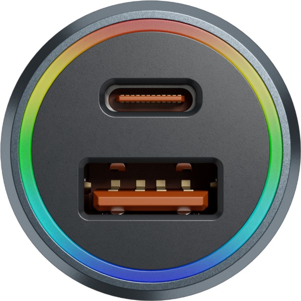 Фото - Автомобильное зарядное устройство Proove Double Energy Plus 53W (USB + Type-C) Metal Gray